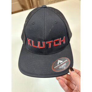 NWT Klutch Pacific Headwear Flexfit Mesh Hat Pro Model Black S/M 6 7/8 - 7 3/8